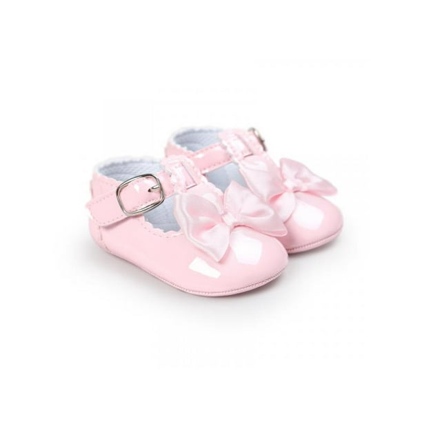 Newborn Baby Girl Bow Anti-slip Crib Princess Shoes Soft Sole Sneakers Prewalker